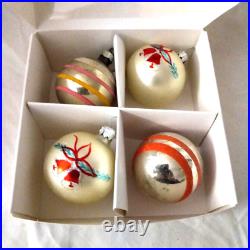 Vintage asstd Glass ornaments 6 boxes of 4