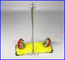 Vintage glass Christmas tree Ornament Bears on a swing USSR soviet