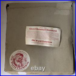 Vntg Old World Christmas Mercury Frosted Glass Ornament Set of 11 West Germany