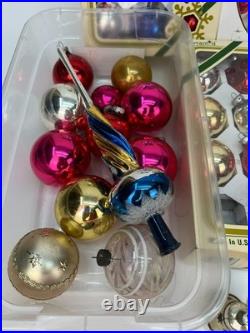 Vtg 120 pieces! Christmas Glass Ornament lot Shiny Brite/West Germany/Austri/USA