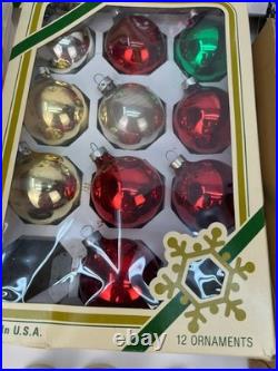 Vtg 120 pieces! Christmas Glass Ornament lot Shiny Brite/West Germany/Austri/USA