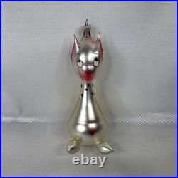 Vtg 5.5 De Carlini Mr. Longneck Giraffe Italian Blown Glass Christmas Ornament