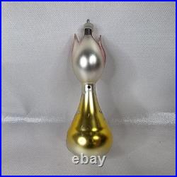 Vtg 5.5 De Carlini Mr. Longneck Giraffe Italian Blown Glass Christmas Ornament