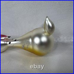 Vtg 5.5 De Carlini Mr. Longneck Giraffe Italian Blown Glass Christmas Ornament