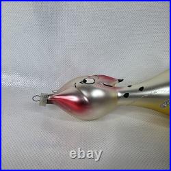 Vtg 5.5 De Carlini Mr. Longneck Giraffe Italian Blown Glass Christmas Ornament