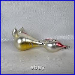 Vtg 5.5 De Carlini Mr. Longneck Giraffe Italian Blown Glass Christmas Ornament