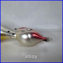 Vtg 5.5 De Carlini Mr. Longneck Giraffe Italian Blown Glass Christmas Ornament