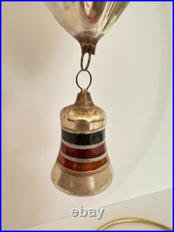 Vtg Antique Fantasy Fluted Balloon Bell Mercury Glass Christmas Ornament Germany
