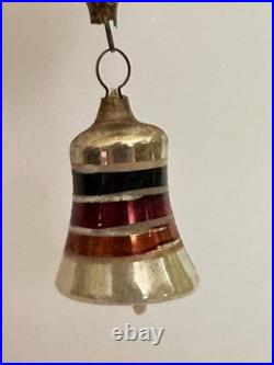 Vtg Antique Fantasy Fluted Balloon Bell Mercury Glass Christmas Ornament Germany