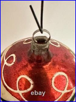 Vtg Antique Fantasy Fluted Balloon Bell Mercury Glass Christmas Ornament Germany