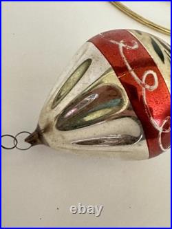 Vtg Antique Fantasy Fluted Balloon Bell Mercury Glass Christmas Ornament Germany