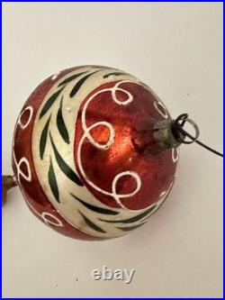 Vtg Antique Fantasy Fluted Balloon Bell Mercury Glass Christmas Ornament Germany