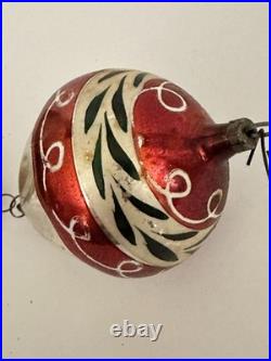 Vtg Antique Fantasy Fluted Balloon Bell Mercury Glass Christmas Ornament Germany