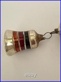 Vtg Antique Fantasy Fluted Balloon Bell Mercury Glass Christmas Ornament Germany