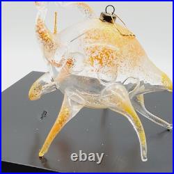 Vtg De Carlini Italian Weird Strange Crab Blown Glass Christmas Ornament RARE