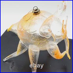Vtg De Carlini Italian Weird Strange Crab Blown Glass Christmas Ornament RARE