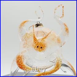 Vtg De Carlini Italian Weird Strange Crab Blown Glass Christmas Ornament RARE