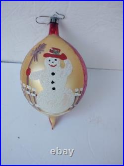 Vtg Fantasia Jumbo Mercury Glass Ornaments Made In Poland In Orig Box