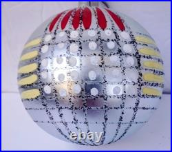 Vtg Fantasia Jumbo Mercury Glass Ornaments Made In Poland In Orig Box