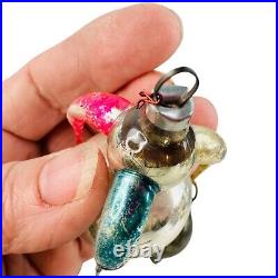 Vtg Fluted Bell Annealed Arms Chandelier mercury glass christmas tree ornament