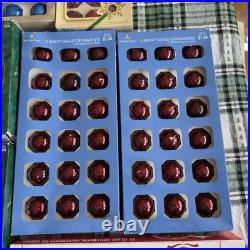 Vtg Glass Christmas Ornament Lot Pyramid Krebs Holiday Time Merry Brite Visions