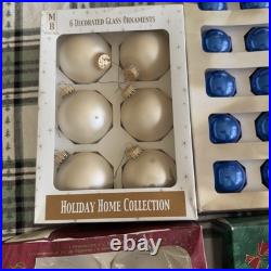 Vtg Glass Christmas Ornament Lot Pyramid Krebs Holiday Time Merry Brite Visions