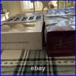 Vtg Glass Christmas Ornament Lot Pyramid Krebs Holiday Time Merry Brite Visions