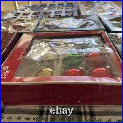 Vtg Glass Christmas Ornament Lot Pyramid Krebs Holiday Time Merry Brite Visions