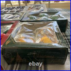 Vtg Glass Christmas Ornament Lot Pyramid Krebs Holiday Time Merry Brite Visions
