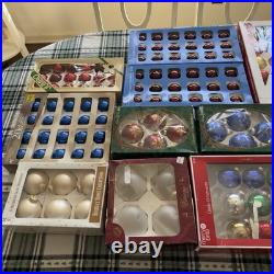 Vtg Glass Christmas Ornament Lot Pyramid Krebs Holiday Time Merry Brite Visions