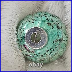 Vtg Glass Christmas Ornaments Rose Bud withHip of Leaves Paragon Made in US of A