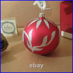 Vtg HTF Waterford Holiday Heirloom Christmas Tree Red Ice Fireball Ornament LE