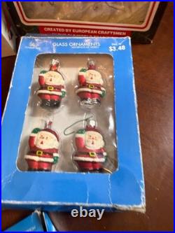 Vtg Mercury Glass Christmas Ornaments Lot with Boxes Indent Shiny Brite Style Deco Vtg Mercury Glass Christmas Ornaments Lot with Boxes Indent Shiny Brite Style Deco