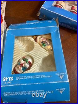 Vtg Mercury Glass Christmas Ornaments Lot with Boxes Indent Shiny Brite Style Deco Vtg Mercury Glass Christmas Ornaments Lot with Boxes Indent Shiny Brite Style Deco