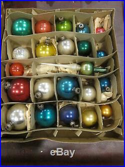 Vtg Mercury Glass Ornament Centerpiece Christmas Tree Ball Kit Mini Topper Spire
