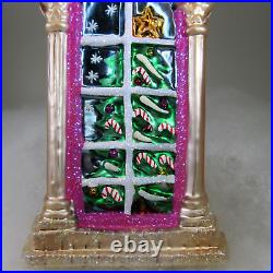 Vtg RADKO glass ornament 12 Days Xmas No. 10 DOWNING STREET Lords A Leaping tags