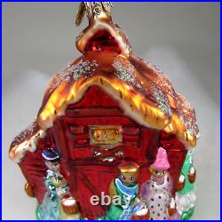 Vtg RADKO glass ornament 12 Days of Christmas EIGHT 8 MAIDS A MILKING 6