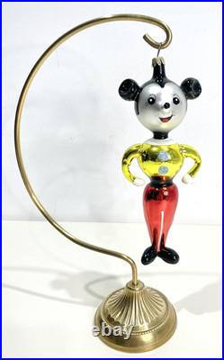 Vtg Radko Kissing Cousins Christmas Ornament Mickey Minnie Mouse Glass Flaw Vtg Radko Kissing Cousins Christmas Ornament Mickey Minnie Mouse Glass Flaw