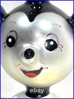 Vtg Radko Kissing Cousins Christmas Ornament Mickey Minnie Mouse Glass Flaw Vtg Radko Kissing Cousins Christmas Ornament Mickey Minnie Mouse Glass Flaw