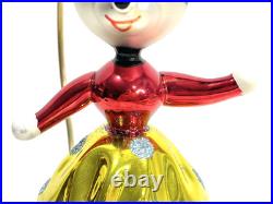 Vtg Radko Kissing Cousins Christmas Ornament Mickey Minnie Mouse Glass Flaw Vtg Radko Kissing Cousins Christmas Ornament Mickey Minnie Mouse Glass Flaw