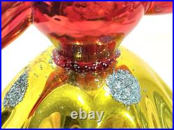 Vtg Radko Kissing Cousins Christmas Ornament Mickey Minnie Mouse Glass Flaw Vtg Radko Kissing Cousins Christmas Ornament Mickey Minnie Mouse Glass Flaw