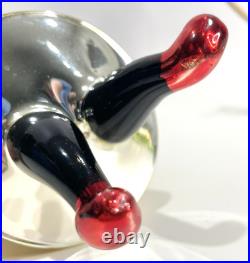 Vtg Radko Kissing Cousins Christmas Ornament Mickey Minnie Mouse Glass Flaw Vtg Radko Kissing Cousins Christmas Ornament Mickey Minnie Mouse Glass Flaw
