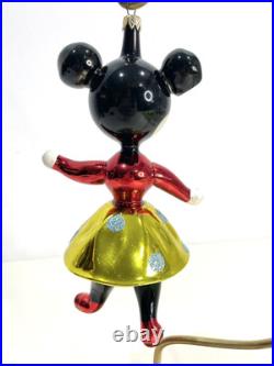 Vtg Radko Kissing Cousins Christmas Ornament Mickey Minnie Mouse Glass Flaw Vtg Radko Kissing Cousins Christmas Ornament Mickey Minnie Mouse Glass Flaw