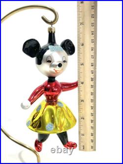 Vtg Radko Kissing Cousins Christmas Ornament Mickey Minnie Mouse Glass Flaw Vtg Radko Kissing Cousins Christmas Ornament Mickey Minnie Mouse Glass Flaw