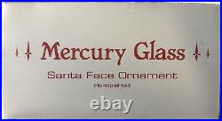 Vtg Retired Department 56 Jumbo Mercury Glass Christmas Santa Claus Ornament 8