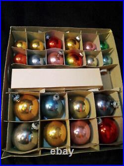 Vtg Shiny Brite Cluster Christmas Tree 20pc Ornament Centerpiece Topper Box READ