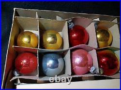 Vtg Shiny Brite Cluster Christmas Tree 20pc Ornament Centerpiece Topper Box READ