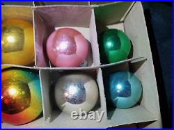 Vtg Shiny Brite Cluster Christmas Tree 20pc Ornament Centerpiece Topper Box READ