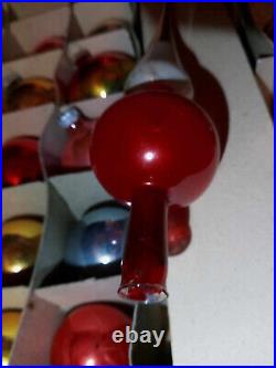 Vtg Shiny Brite Cluster Christmas Tree 20pc Ornament Centerpiece Topper Box READ