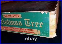 Vtg Shiny Brite Cluster Christmas Tree 20pc Ornament Centerpiece Topper Box READ